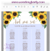 Sunflowers Seating Chart template,Sunflowers Wedding Seating Plan template,(143)